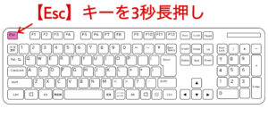 ESCキーで偽警告画面を閉じる手順