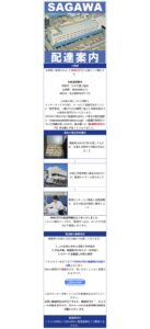 メールのリンク先として提供された、SAGAWAの表示と慰謝料3600万円の配達申込みを掲載する不審ページ